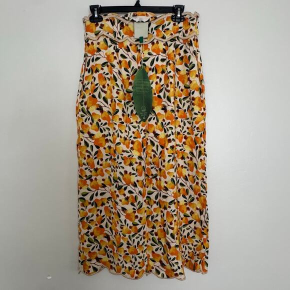 Farm Rio Scallop Hem, Button Down Skirt - Picture 6 of 7